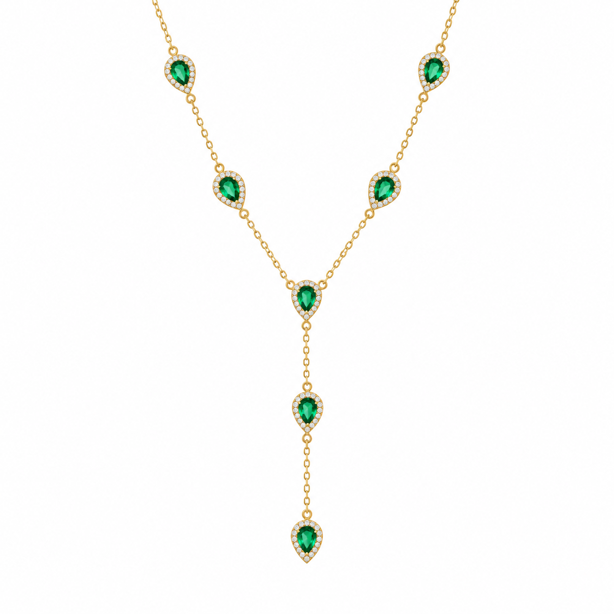 Tear Lariat Necklace