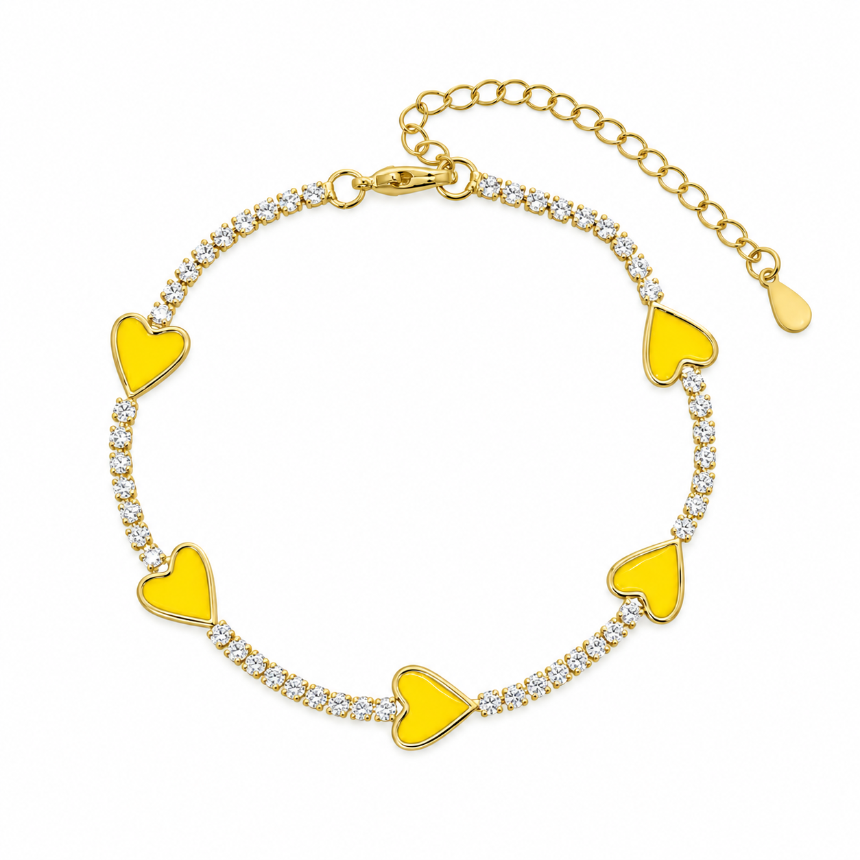 Yellow Heart Bracelet