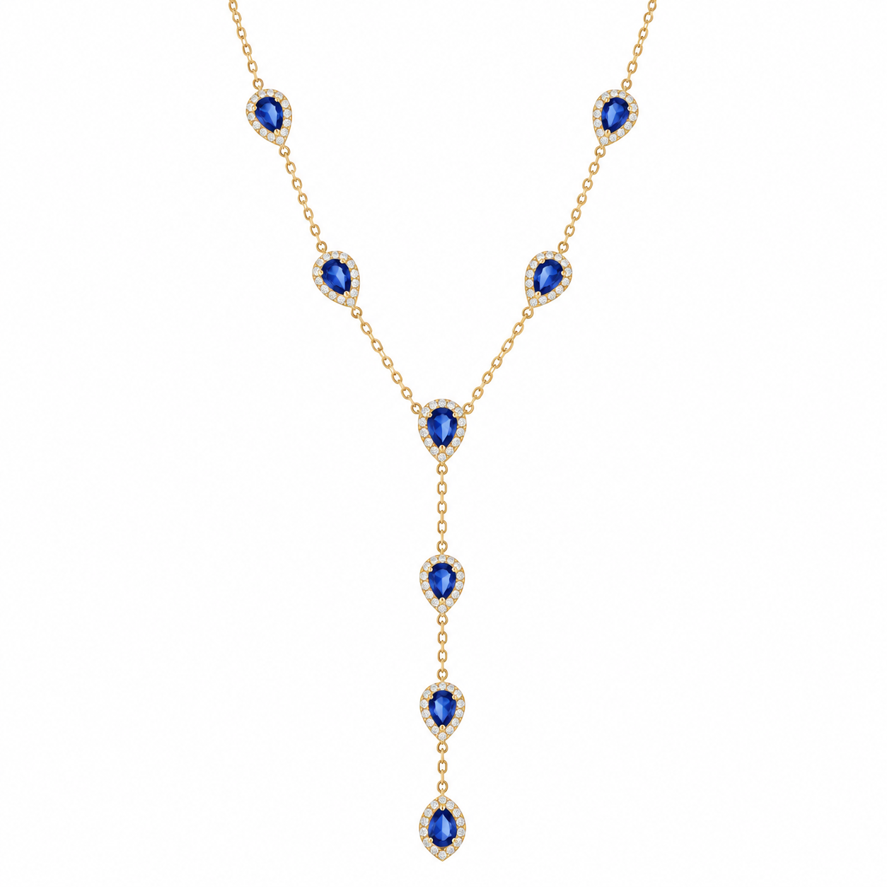 Tear Lariat Necklace